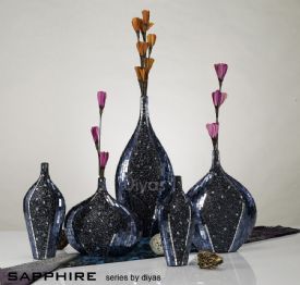 Sapphire Mosaic Art Glassware Diyas Home Vases Sapphire Mosaic Art Glassware Diyas Home Vases